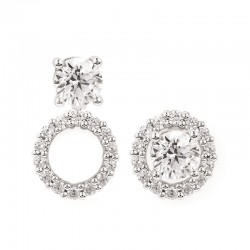 14KW Diamond Round Earring Jackets
