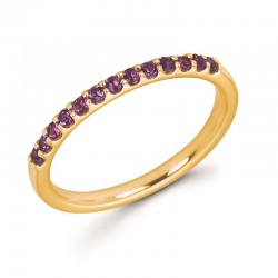14KY Amethyst Stackable Ring