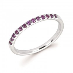 14KW Created Alexandrite Stackable Ring