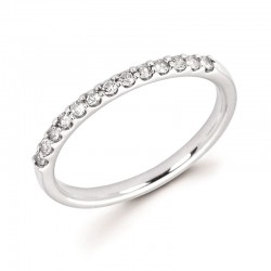 14KW White Sapphire Stackable Ring