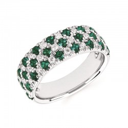 14KW Emerald & Diamond Ring