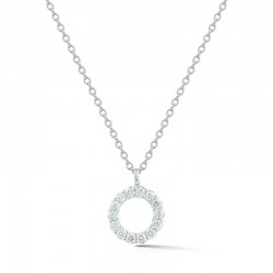 18KW .17ctw Diamond Illusion Pendant - Adjustable