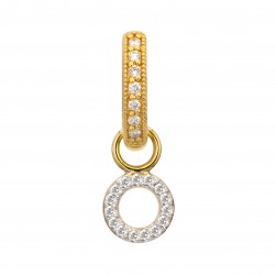 18KY Petite Diamond O Earring Charm