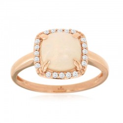 14KR Opal & Diamond Ring