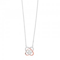 Love Knot Diamond Pendant In Two-Tone 10K Gold (1/12 Ct. Tw.)