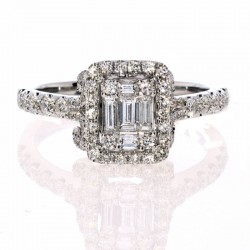 18KR Diamond Engagement Ring