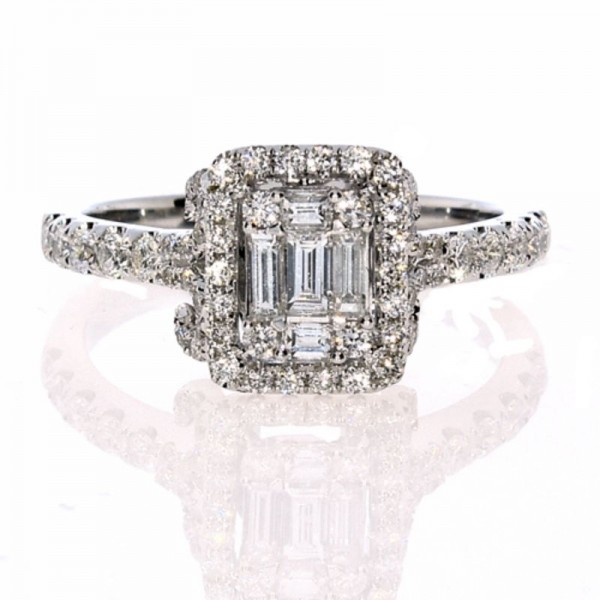 18KR Diamond Engagement Ring