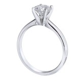 18KW Solitaire Ring