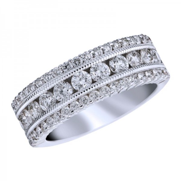 18KW 1.50ctw Diamond Fashion Band