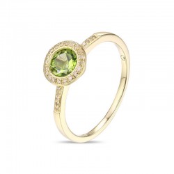 Luvente Peridot & Diamond Ring
