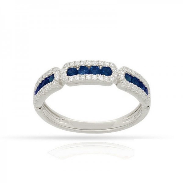 Luvente Sapphire and Diamond Ring