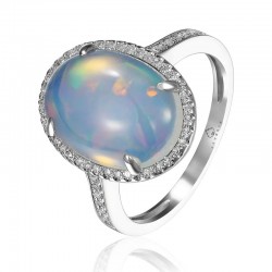 Luvente Opal & Diamond Ring