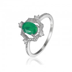 Luvente Emerald & Diamond Ring