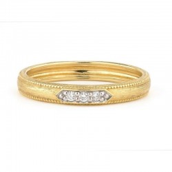 18KY Diamond Pave Band