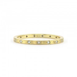 18KY Diamond Star Band