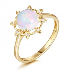 Luvente Opal & Diamond Ring