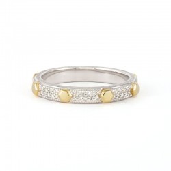 SS/18KY Provence Diamond Hexagon Station Ring