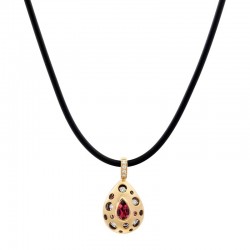 Mirror Collection Pink Tourmaline Drop Pendant