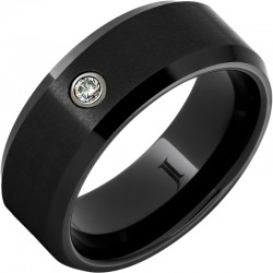 Black Diamond Ceramic™ Beveled Edge Diamond Band