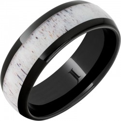 Black Diamond Ceramic™ Antler Inlay Domed Band