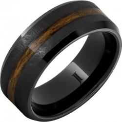 Black Diamond Ceramic™ Bourbon Barrel Aged™ Inlay Grain Finish Beveled Edge Band