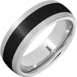 Serinium® Black Ceramic Inlay Stone Finish Band