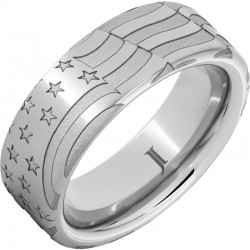 Serinium® Old Glory Flag Laser Etched Band