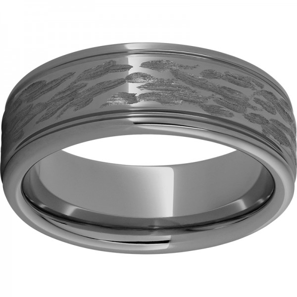 Rugged Tungsten™ Bark Finish Rounded Edge Band