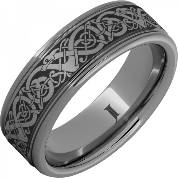 Rugged Tungsten™ Viking Rounded Edge Band