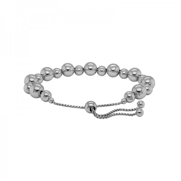 Sterling Silver Sliding Beads Bracelet