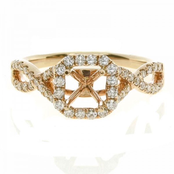 18KR Diamond Semi-Mount Engagement Ring