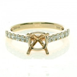 18KR Diamond Semi-Mount Engagement Ring