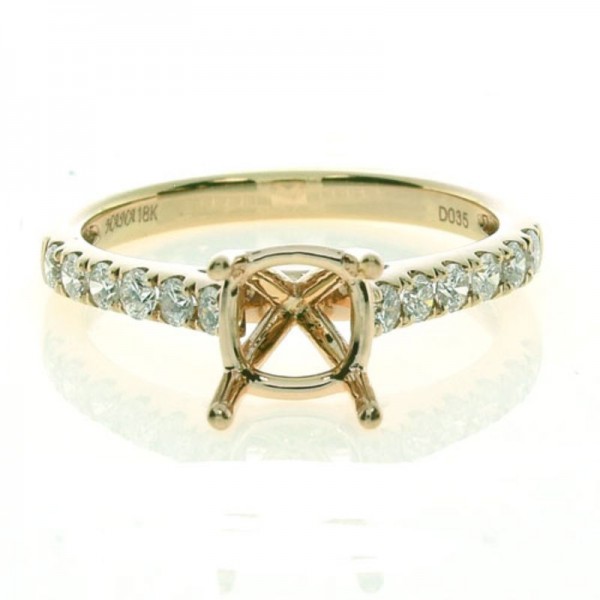 18KR Diamond Semi-Mount Engagement Ring