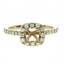18KR Diamond Semi-Mount Engagement Ring