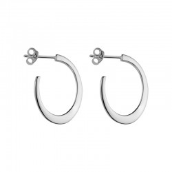 Silver J Hoop Earrings