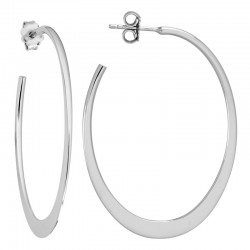 SS Flat Oval Hoops