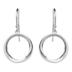 SS Open Circle Dangle Earrings