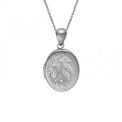 SS 16mm Oval Engraved Locket