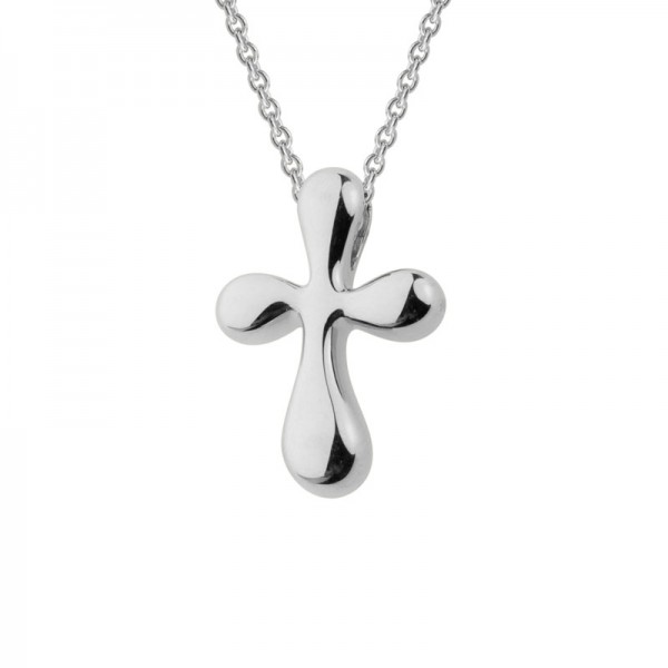 SS Teardrop Cross Pendant
