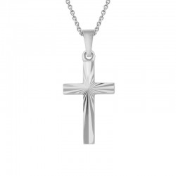 SS Radiant Cross Pendant