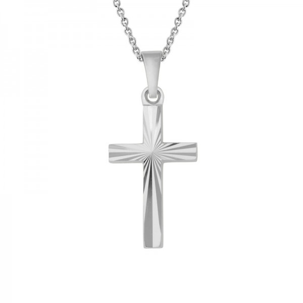 SS Radiant Cross Pendant