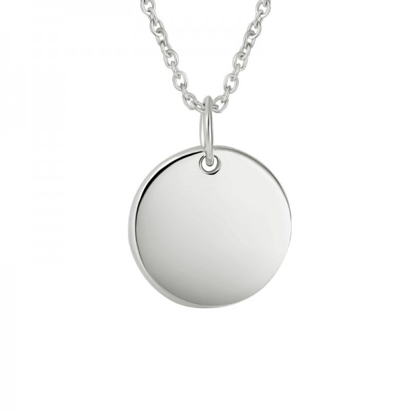 SS Engravable Disc Pendant