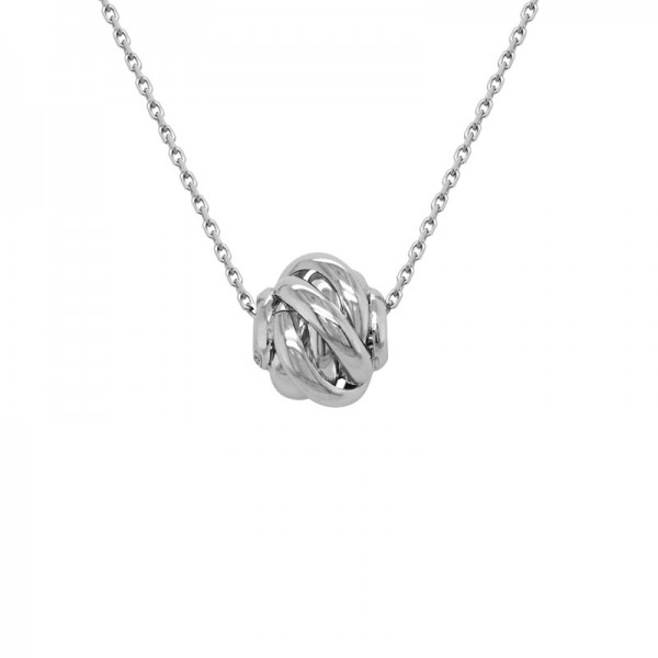 SS Swirled Sphere Necklace