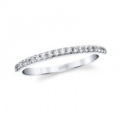 14K White Gold Fishtail Set Diamond Wedding Band