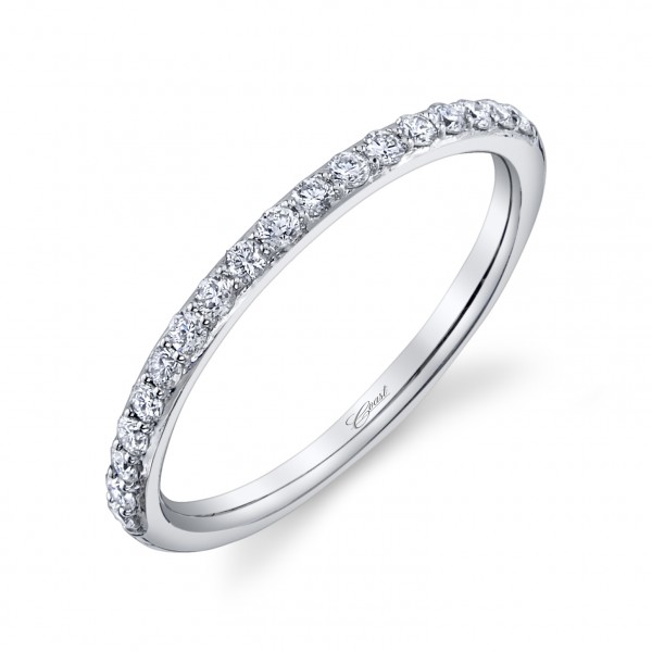 14K White Gold Diamond Band with 18 Round Diamonds at 0.28ct tw
