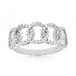 14KW Diamond Chain Link Ring
