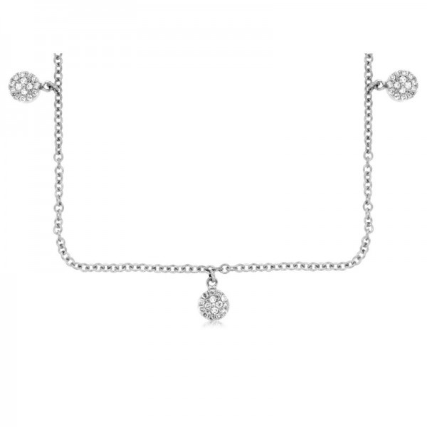 14KW Diamond Station Necklace