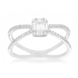 14KW Diamond Fashion Orbit Ring