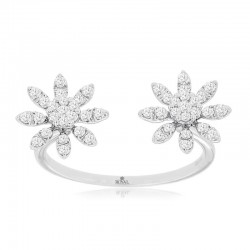 14KW Diamond Flower Ring