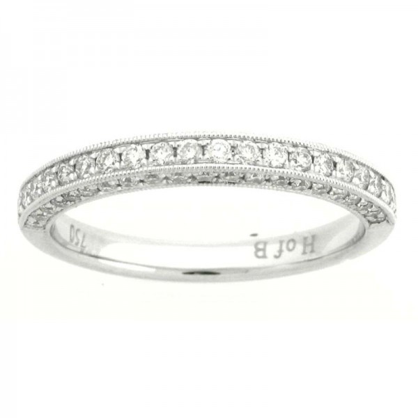 18KW Round Diamond Wedding Band